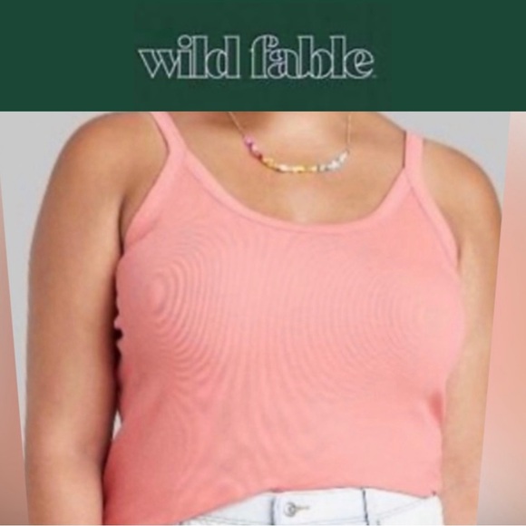 wild fable Tops - WILD FABLE Women's Slim Fit ribbed Tank Top Coral Pink size S NWT